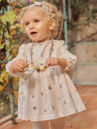 Vestido de mangas compridas com estampado florido bebé menina CADAPHNE / 22E1BFB1ROBB112