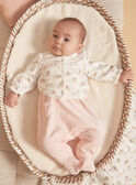 Conjunto babygro e casaco de malha cru em veludo LOLITA / 24H0NF23ENS001