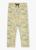 Conjunto pijama caqui em algodão com estampado de dinossauros KUIBIAGE / 24E5PG53PYJ612