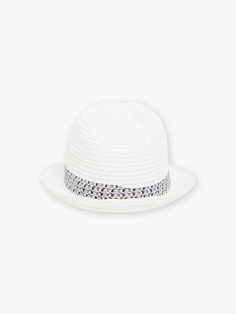 Chapéu branco com faixa decorativa a contrastar bebé menino CYBERIC / 22E4BG11CHA000