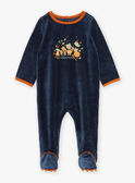 Pijama e gorro azul-noite em veludo GEKOKO / 23H5BGF1GRE713