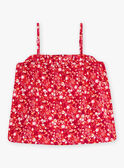 Camisola de alças fúcsia com estampado florido menina CAUDEBETTE 1 / 22E2PFT3DEB304