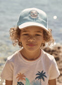 Boné turquesa em twill com padrão de dinossauro FLUBEACHAGE / 23E4PGQ1CHA205