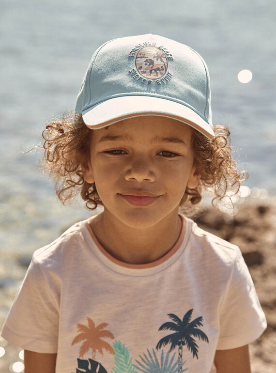 Boné turquesa em twill com padrão de dinossauro FLUBEACHAGE / 23E4PGQ1CHA205