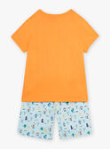 Pijama laranja e azul com padrão de monstros menino CAMONAGE / 22E5PG56PYJ400