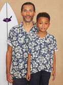 Camisa azul-marinho com estampado florido KROCHEMAGEM / 24E3GHT1CHM070