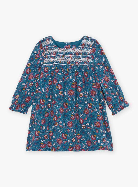 Vestido azul-pato com estampado florido DAMAURINE / 22H1BFU1ROB714