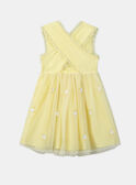 Vestido amarelo bordado KRETULETTE / 24E2PFL6ROBB103