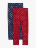 2 leggings vermelhas e azul-marinho GRILETTE / 23H2PFP1LG070