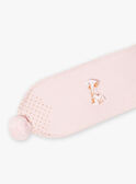 Écharpe rosa-claro com pompons bebé menina BIPRECIEUSE / 21H4BFD1ECH321