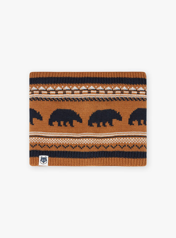 Snood de malha jacquard com padrão de urso menino BICOUAGE / 21H4PGE2SNO804