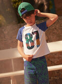 T-shirt branca e azul de manga curta LADUAGE / 24H3PGI4TMC000