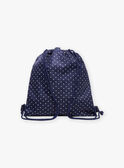 Mochila azul-marinho às bolas brancas FRYSAKETTE / 23E4PFL1BES070
