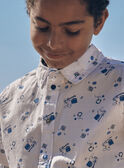 Camisa branco-cru com estampado musical LEPRINAGE / 24H3PGJ1CHM000