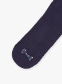Écharpe com laço em popelina de algodão com estampado florido azul-marinho DINADIA / 22H4BFG2ECH070
