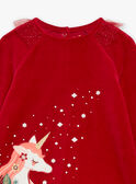 Conjunto Pijama de Natal vermelho em veludo GRUPAYETTE / 23H5PFG2PYJ050