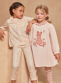 Pijama rosa-pálido em gaze de algodão com estampado florido GRUTETTE / 23H5PF12PYJ080