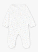 Babygro-pijama cru em veludo com estampado florido KORSTINA / 24E0NF21GRE000