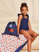 Mochila azul-marinho às bolas brancas FRYSAKETTE / 23E4PFL1BES070