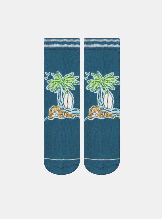 Meias azuis estampadas KROFOAGE / 24E4PGE1SOQC241