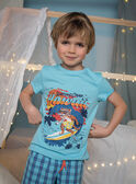 Conjunto pijama azul-turquesa com padrão surf menino CAWAIAGE / 22E5PG55PYJC216