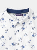 Camisa branco-cru com estampado musical LEPRINAGE / 24H3PGJ1CHM000