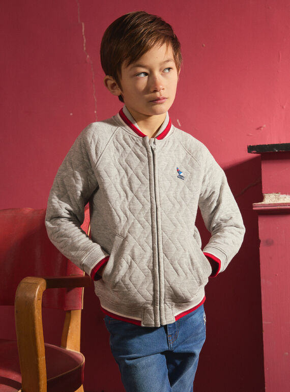 Grey KIDS CARDIGAN MOGILAGE / 25E3PGJ1GILJ920