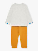 Conjunto pijama mostarda e cinzento em algodão KUIGLAGE / 24E5PG56PYJ943