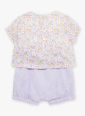 Body, bloomer e fita lilás com estampado de flores FORINE / 23E0CFT2ENSH700