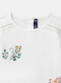 T-shirt cru com estampado coelhos e flores KABRIETTE / 24E2PF32TML001