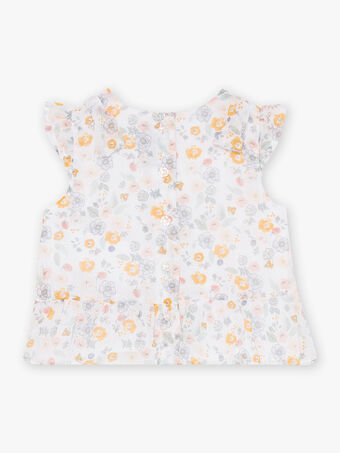 Blusa com estampado florido e folhos bebé menina CYAMELIE / 22E1BF11CHE001
