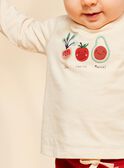 Polo baunilha com remendos legumes bordados FACETHAN / 23E1BGB1POL114