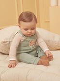Conjunto body, jardineiras e meias caqui e avelã LOIC / 24H0CG12ENS604