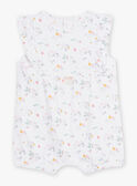 Babygro curto sem mangas com estampado de coelho e flores CEGINNA / 22E5BF53GRE000
