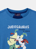  T-shirt azul dinossauro KLAGAGE / 24E3PGN2TMC701