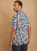 Camisa azul-marinho com estampado florido KROCHEMAGEM / 24E3GHT1CHM070