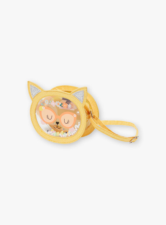 Mala a tiracolo amarela animação cabeça de gato ZITRONETTE / 21E4PFO1BESB104