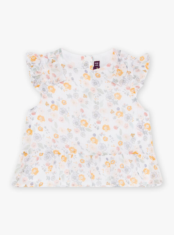 Blusa com estampado florido e folhos bebé menina CYAMELIE / 22E1BF11CHE001