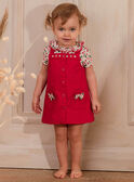 Vestido sem mangas vermelho bordado ZAASTRID / 21E1BFJ1CHSF505
