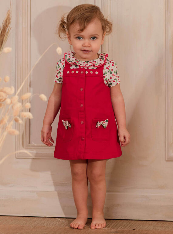 Vestido sem mangas vermelho bordado ZAASTRID / 21E1BFJ1CHSF505