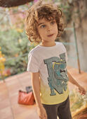 T-shirt tie & dye amarelo padrão dinossauro fantasia menino CATICHAGE / 22E3PGB2TMC116