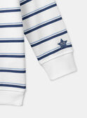 Camisola branco-cru e azul estampada às riscas LERAYAGE / 24H3PGJ1SWE001