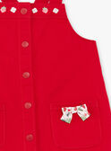 Vestido sem mangas vermelho bordado ZAASTRID / 21E1BFJ1CHSF505