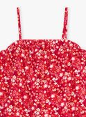 Camisola de alças fúcsia com estampado florido menina CAUDEBETTE 1 / 22E2PFT3DEB304