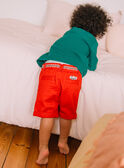 Bermudas em twill vermelho-tijolo bebé menino CATITI / 22E1BGM1BER506