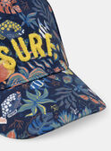Boné azul-marinho com estampado folhas tropicais e peixes KLOFAGE / 24E4PGS1CHAC234