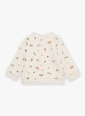 Sweat bege em moletão com estampado de animais FATAHAR / 23E1BGP1SWE007