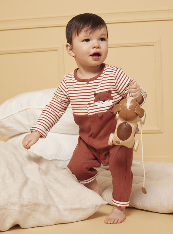 Babygrow canelado com raposa LEALEXIS / 24H5BG37GREE406