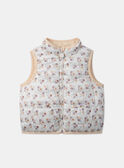 Casaco acolchoado floral sem mangas reversível MABLANCHE / 25E1BF71D3EE403