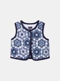 Casaco sem mangas acolchoado azul e branco LACINDY / 24H1BFJ1CSM001